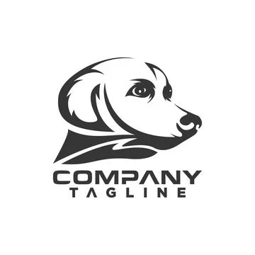 Dog head logo Stock Illustration