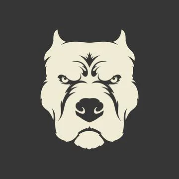 Dog head logo Stock Illustration
