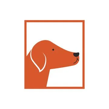 Dog head logo Illustrazione stock