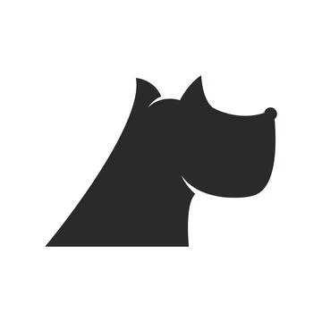 Dog head logo Illustration
