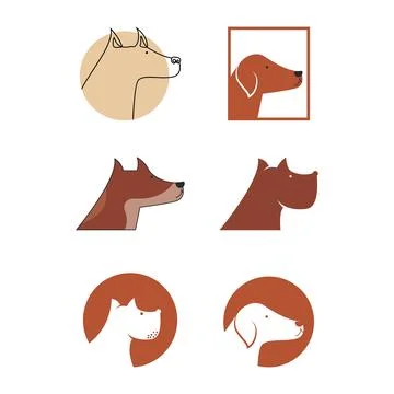 Dog head logo Illustration