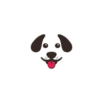 Dog head logo - vector illustration Stock Illustration