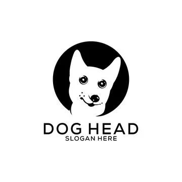 Dog head logo vector illustration for pet shop and veterinary branding Stock Illustration
