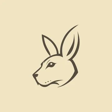 Dog head outline vector icon Stock-Illustration