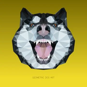 Dog head vector Stock Illustration