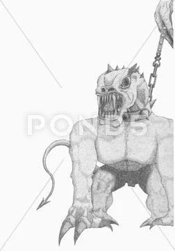 Dog from hell Stock Illustration