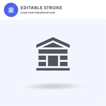 Dog House icon vector, filled flat sign, solid pictogram isolated on white, logo Stock Illustration