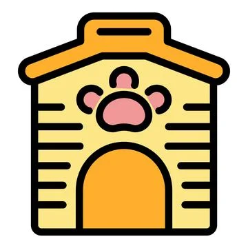 Dog house icon vector flat Stock-Illustration