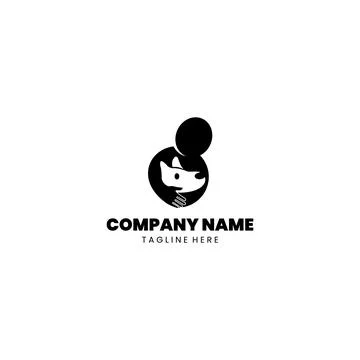 Dog hug logo Design vector Illustrazione stock