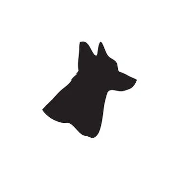 Dog Icon In Flat Style Vector Icon For Apps, UI, Websites. Animal Black Icon Stock Illustration