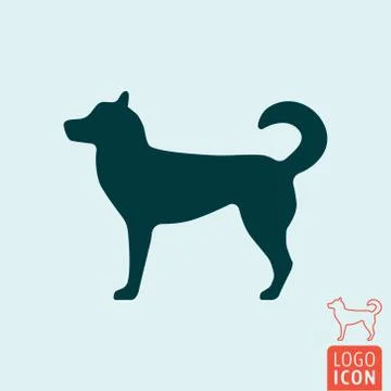 Dog icon isolated Stock Illustration