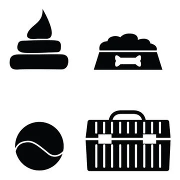 Dog icon set Stock Illustration
