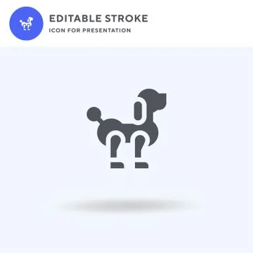 Dog icon vector, filled flat sign, solid pictogram isolated on white, logo Stock Illustration