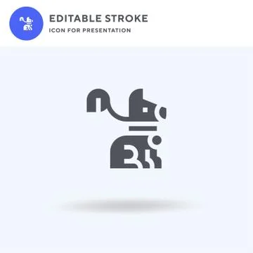 Dog icon vector, filled flat sign, solid pictogram isolated on white, logo イラスト素材