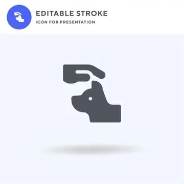 Dog icon vector, filled flat sign, solid pictogram isolated on white, logo il Stock Illustration