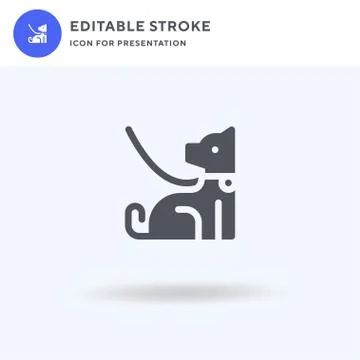 Dog icon vector, filled flat sign, solid pictogram isolated on white, logo il イラスト素材