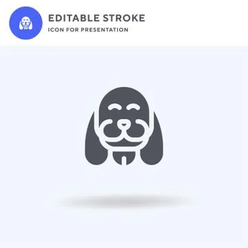 Dog icon vector, filled flat sign, solid pictogram isolated on white, logo Stock Illustration