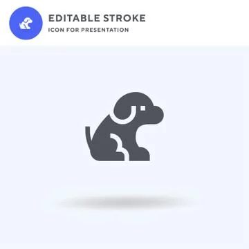 Dog icon vector, filled flat sign, solid pictogram isolated on white, logo Stock Illustration