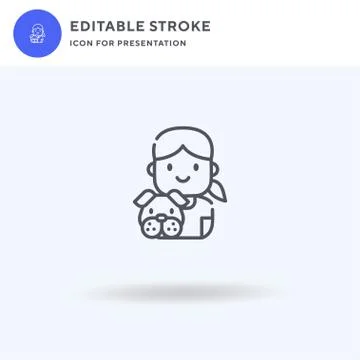 Dog icon vector, filled flat sign, solid pictogram isolated on white, logo Stock Illustration