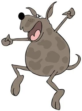 Dog jumping for joy Stock Illustration