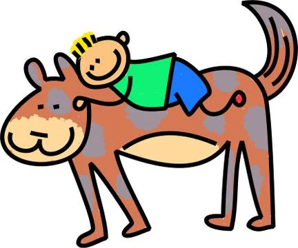 Dog Kid Stock-Illustration