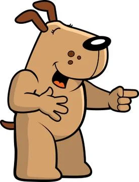 Dog Laughing Illustrazione stock