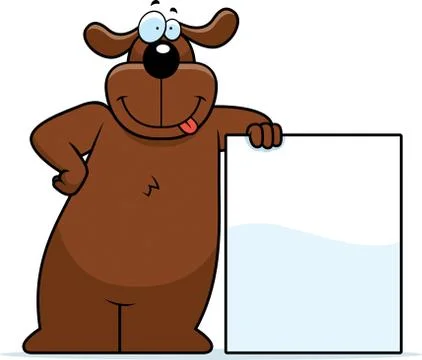 Dog Leaning Stock Illustration