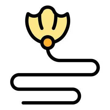 Dog leash icon vector flat Stock-Illustration