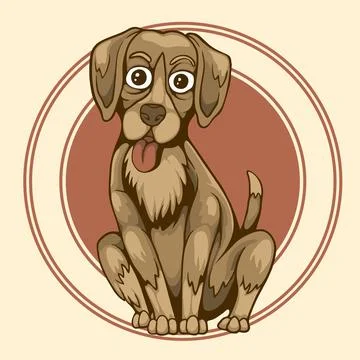 DOG LICK LOGO Stock Illustration