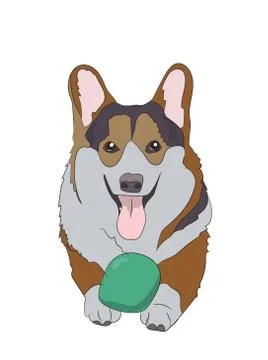 Dog lies, vector Stock-Illustration