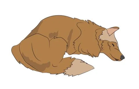 Dog lies, vector Stock Illustration