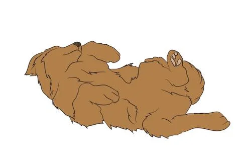 Dog lies, vector Stock Illustration