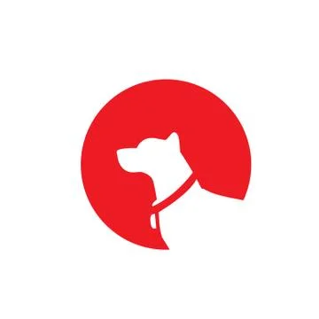 Dog logo circle icon vector Illustrazione stock