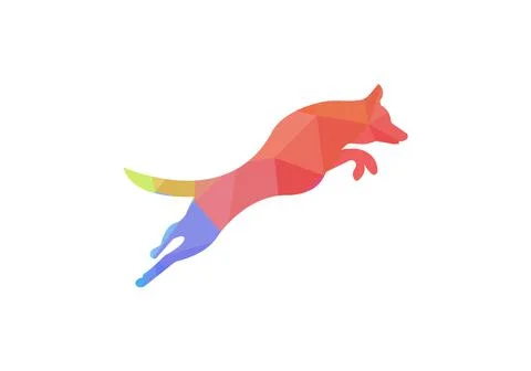 Dog logo design vector design creative minimal, and modern trendy. Stylized p Stock Illustration