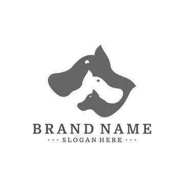 Dog logo Design Vector Template. Dog icon logo vector Illustrazione stock