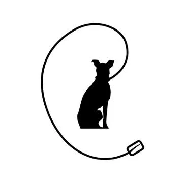 Dog logo 스톡 일러스트