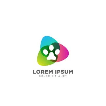 Dog Logo Line design concept vector icon element isolated Stock Illustration