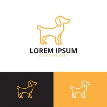 Dog logo template Stock Illustration