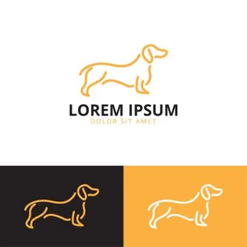 Dog logo template Illustrazione stock