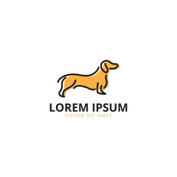 Dog logo template Stock Illustration