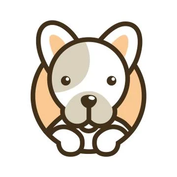 Dog logo on a white background. Vector illustration. Stock Illustration