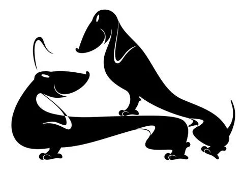 Dog love Stock Illustration