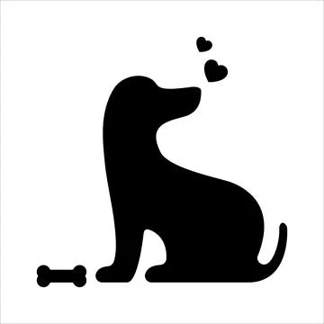 Dog love Stock Illustration