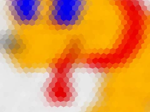 Dog low poly hexagon style vector mosaic background Ilustración de archivo