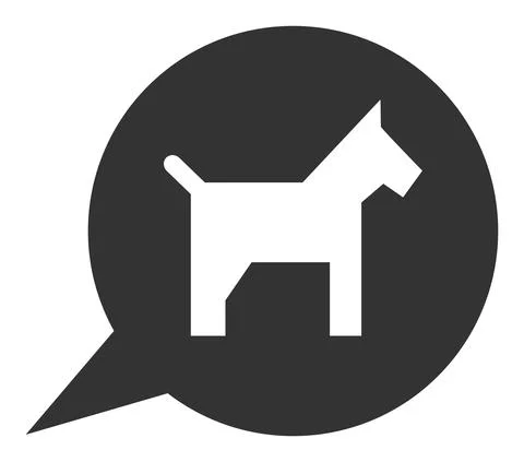 Dog Message - Vector Icon Illustration Stock Illustration