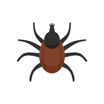 Dog mite icon, flat style Illustration