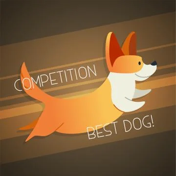 Dog - modern vector phrase flat illustration. Stock Illustration