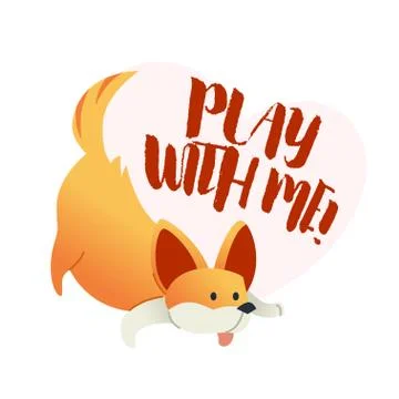 Dog - modern vector phrase flat illustration. Stock Illustration