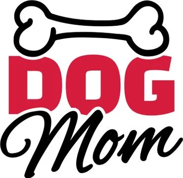 Dog Mom with bone Stock Illustration