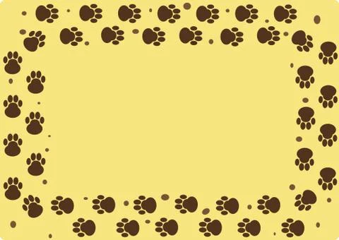Dog muddy tracks Stock Illustration